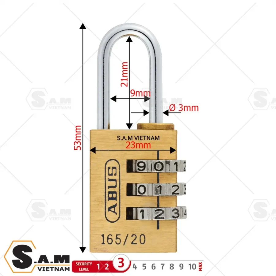 Thông số kích thước Abus 165/20