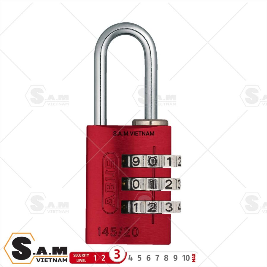 Khóa tủ mã số Abus 145/20 màu đỏ