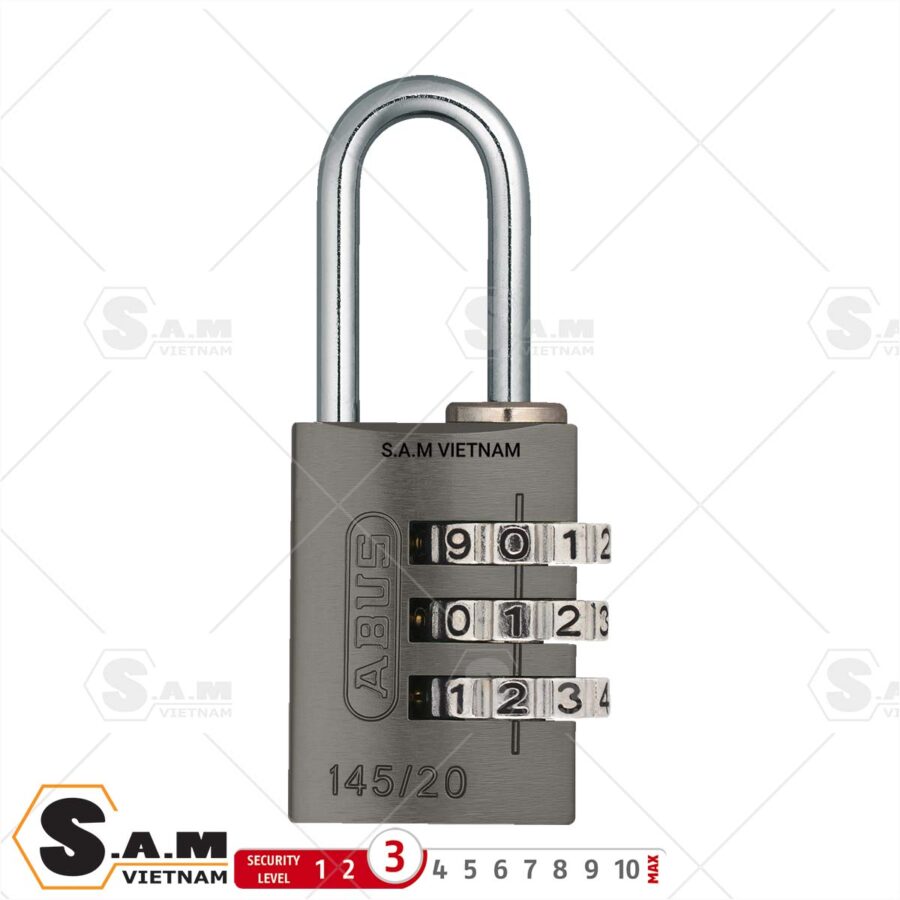 Khóa móc số Abus 145/20 màu titan