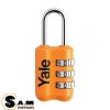 Khóa vali 3 số Yale YP2/23/128/1O màu cam