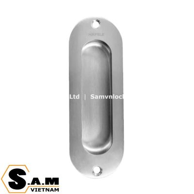 Tay nắm âm Hafele 902.01.382 Oval 120x40mm Inox mờ