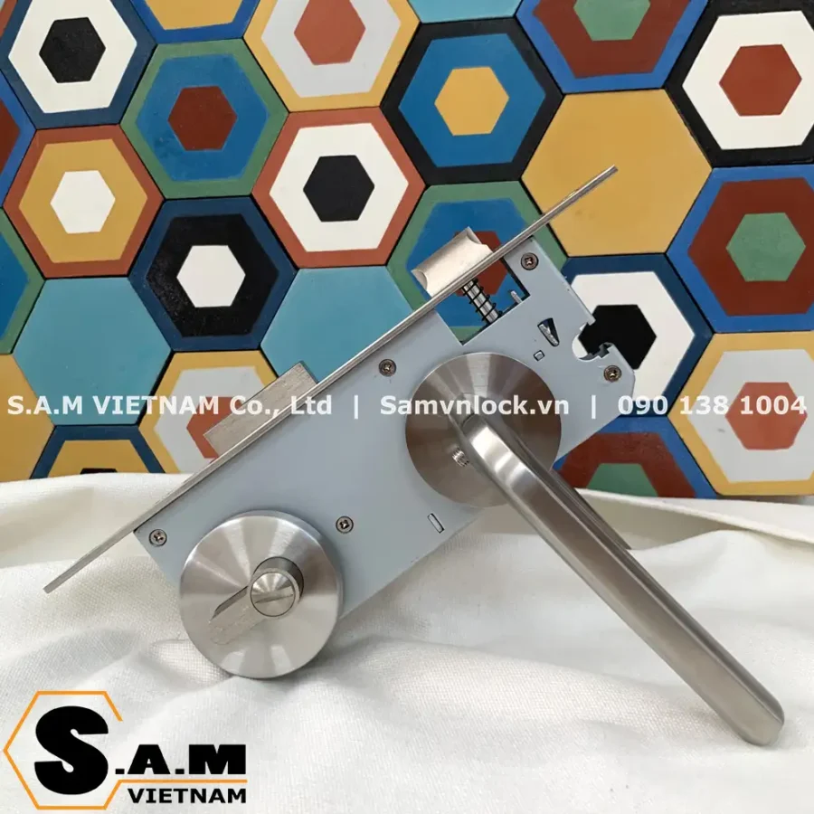 Bộ khóa gạt phân thể vệ sinh Yale YPSL-111 US32D Inox mờ Bộ khóa gạt phân thể vệ sinh Yale YPSL-111 US32D Inox mờ