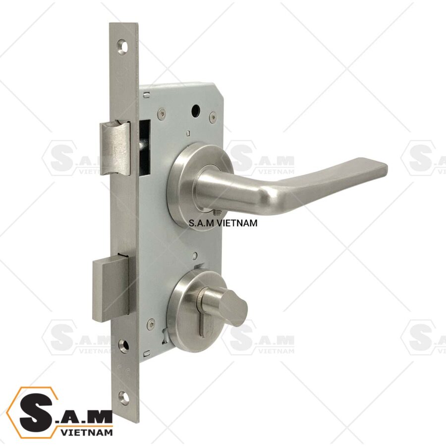 Bộ khóa phân thể Yale YTLH-016 US32D cửa toilet màu Inox mờ
