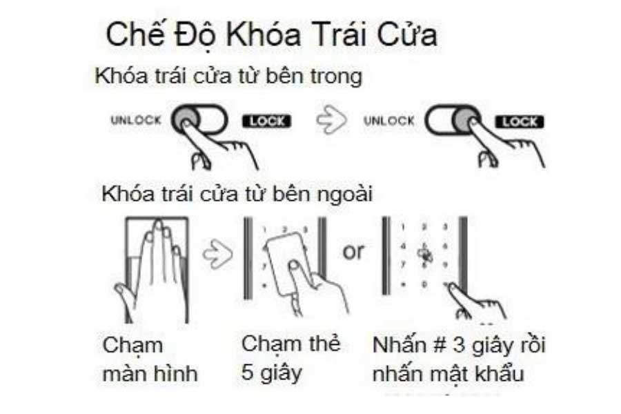 Chế độ khóa trái cửa