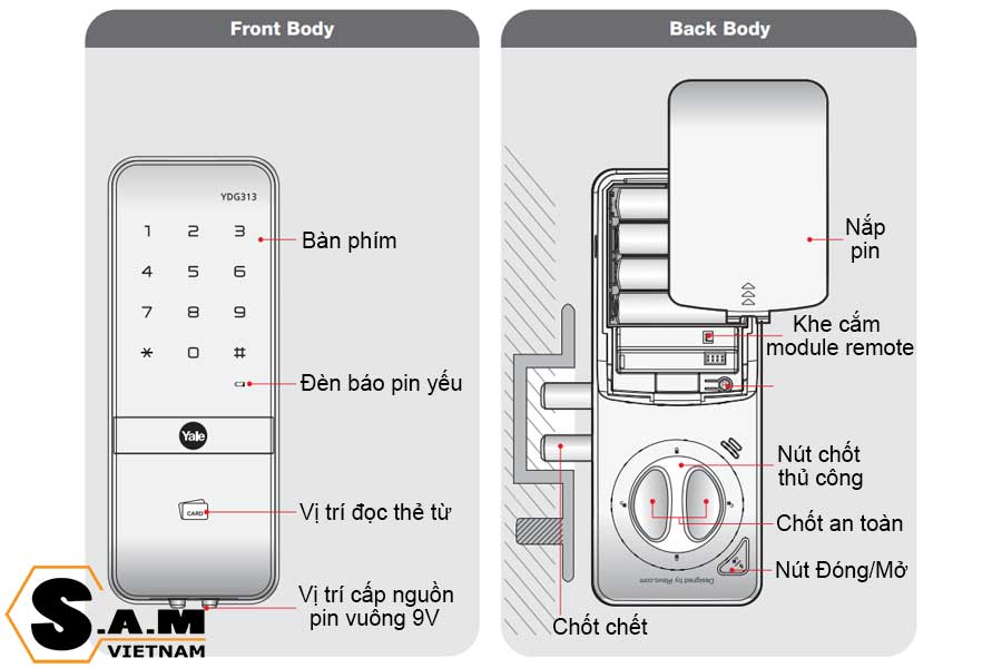 Hướng dẫn sử dụng khóa điện tử cửa kính Yale YDG 313