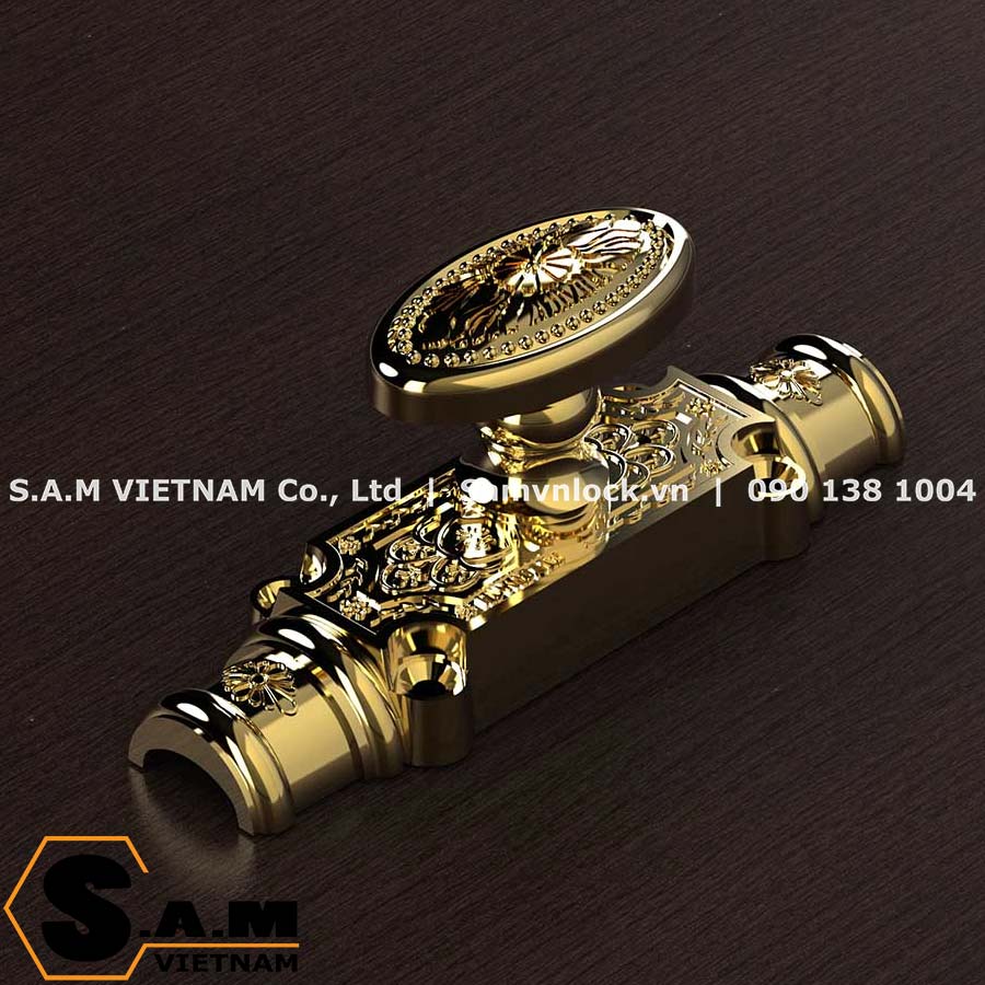 Chốt clemon Huy Hoàng HC 03 đồng thau PVD gold