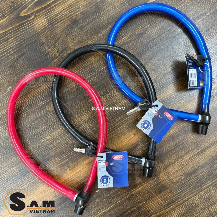 Abus Cable Lock 650/65 tùy chọn 3 màu sắc