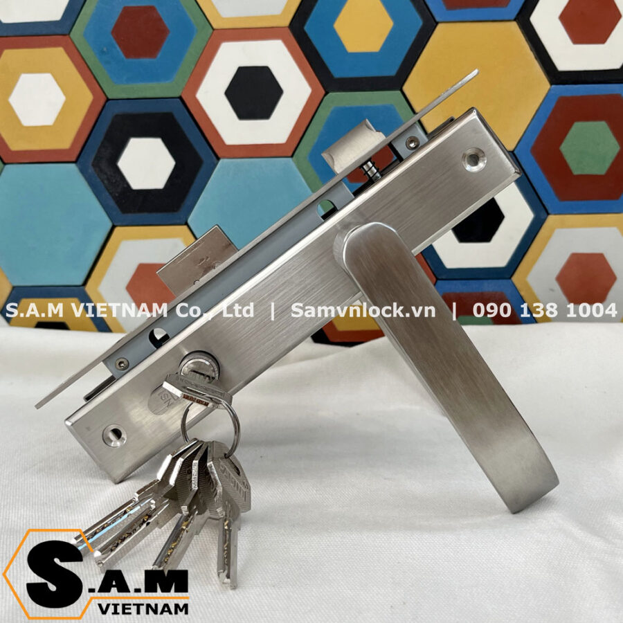 Khóa tay gạt cửa nhôm sắt Pasini N 9783-2 Khóa tay gạt cửa nhôm sắt Pasini N 9783-2