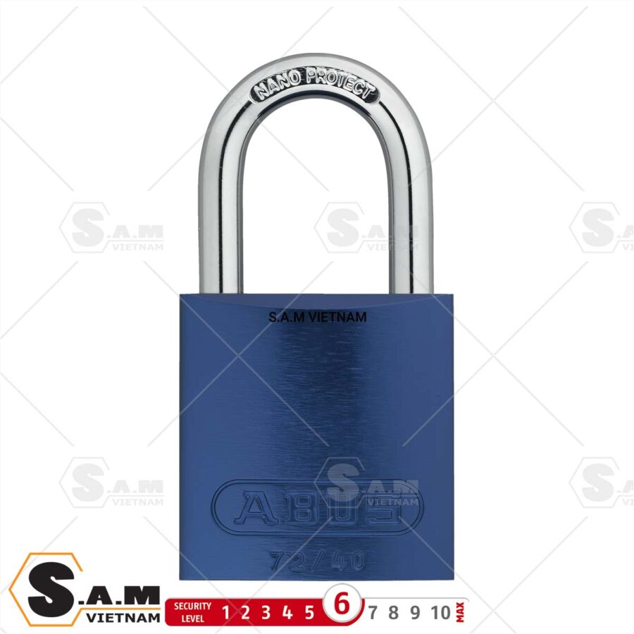 Khóa bấm Abus Love Lock 72/40 xanh lam