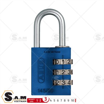 Khóa móc số Abus 145/30 màu xanh dương