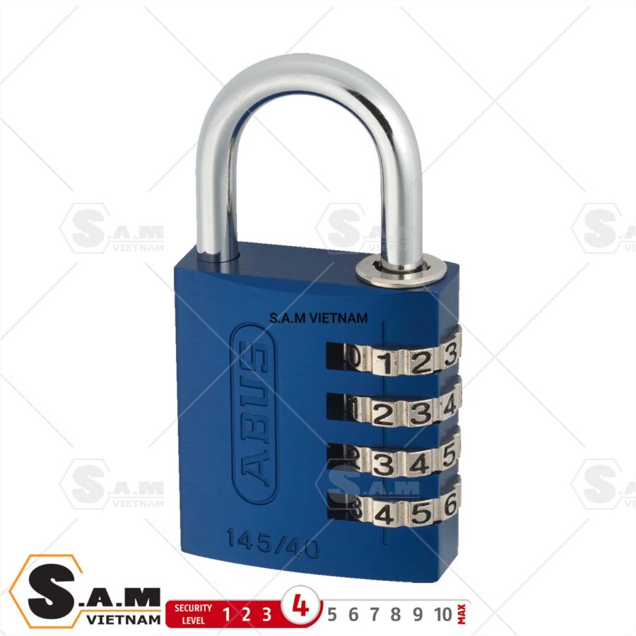 Khóa móc số Abus 145/40 series màu xanh dương