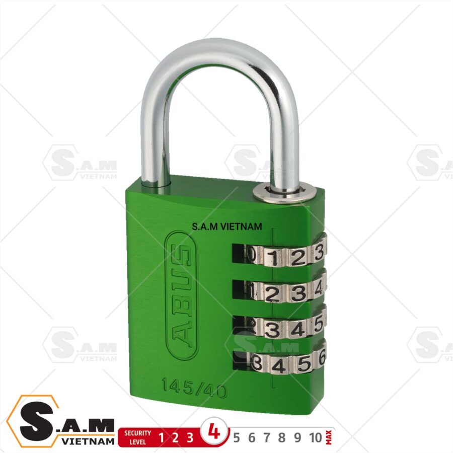 Khóa móc số Abus 145/40 series màu xanh lá