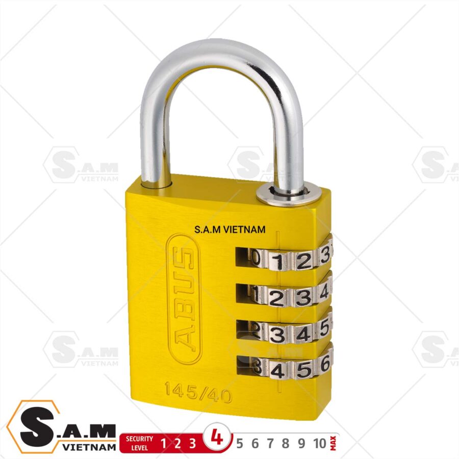 Khóa móc số Abus 145/40 series màu vàng